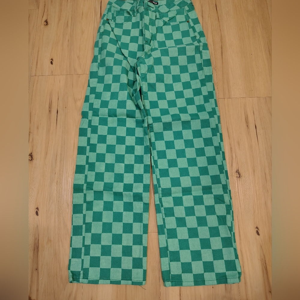 Fashion Nova Checker Print Pants - Picture 2 of 5